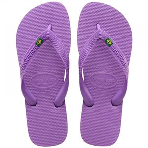 Havainas ADULTS Flip Flop Sandals ~ Purple Lilac W/ Flag {HAV11}