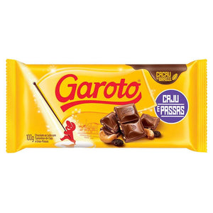 Garoto Cashew Nut And Raisins Chocolate 100 G